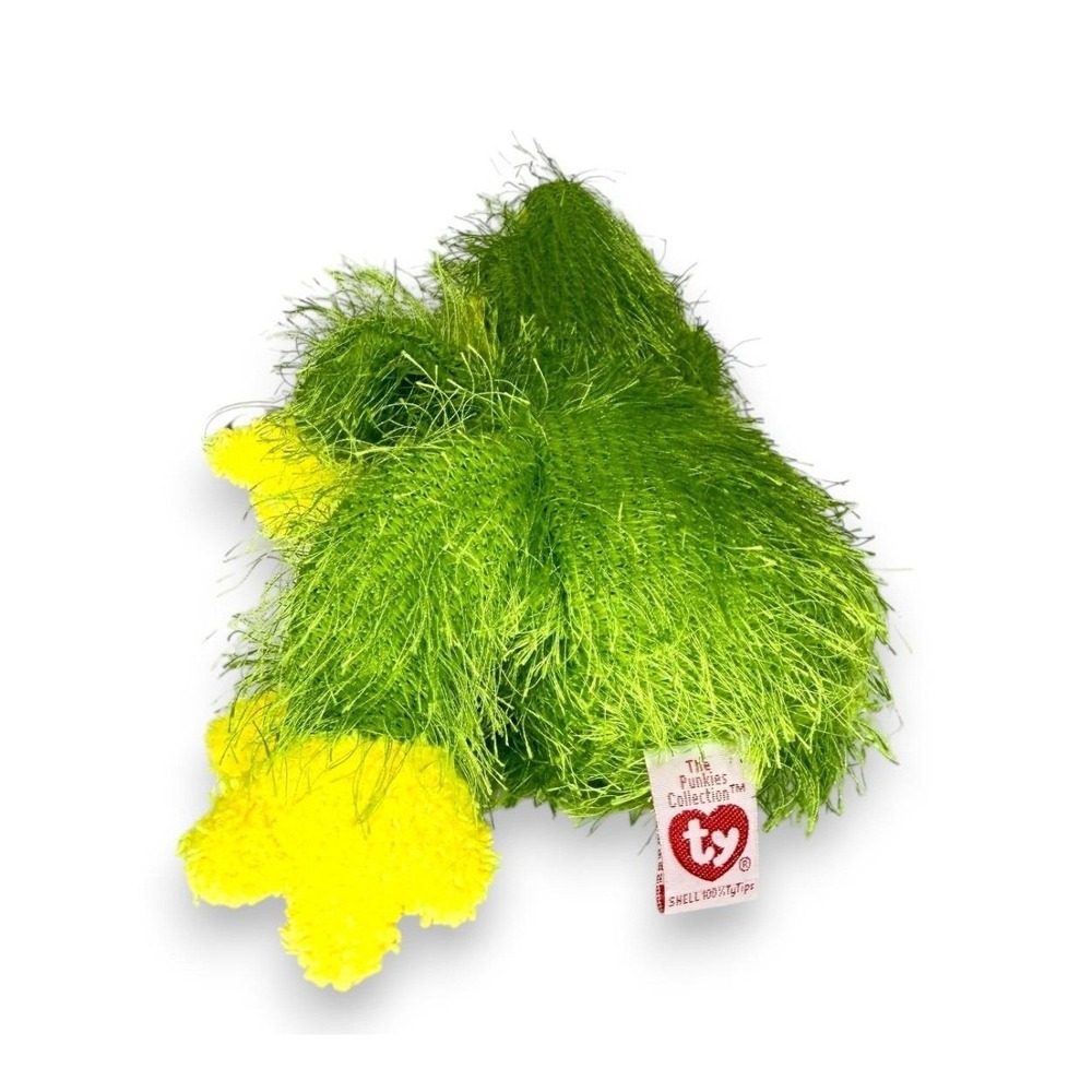Hopscotch the Frog Punkie | Green Fuzzy Frog | Mint Heart Tag TY Punkies - Picture 6 of 6